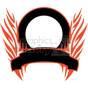 Customizable Fiery Red and Black Frame