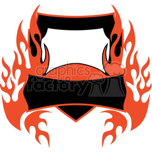 Fiery Flame Banner and Shield