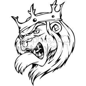   lion wearing a crown 