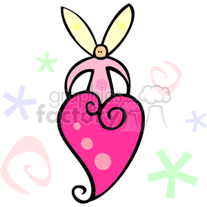 Whimsical Fairy with Pink Heart for Valentine's Day