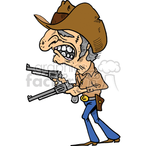 Cartoon Cowboy Gunslinger