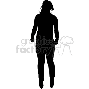 black and white silhouette girl