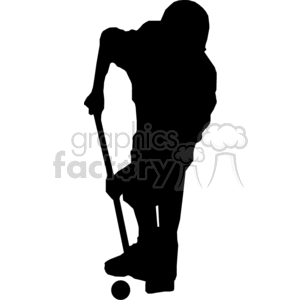 Golf player shadow
