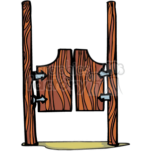 Royalty-Free Old West Wooden Saloon Doors 374189 vector clip art image