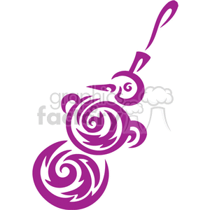 A stylized purple snowman ornament with a carrot-like nose, designed in a swirling, intricate pattern. Ideal for Christmas decorations and vinyl-ready projects.