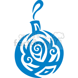 Blue Ornate Christmas Ornament for Vinyl Projects