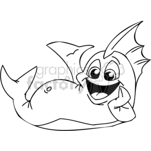 Happy Cartoon Fish Clipart - Fun Aquatic Character Illustration