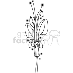 Flower and ribbon tattoo design