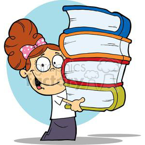 A School Girl With Books In Her Hands