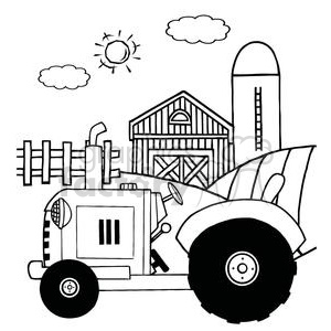 vintage tractor in front of country farm clipart commercial use gif jpg png eps svg clipart 379356 graphics factory country farm clipart commercial use