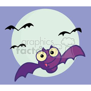 Cartoon Character Halloween Happy Bat