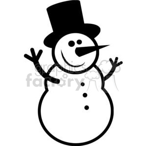 Black And White Happy Snowman Clipart Royalty Free Gif Jpg Png Eps Svg Pdf Clipart 379870 Graphics Factory