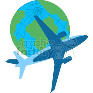 earth image clipart plane