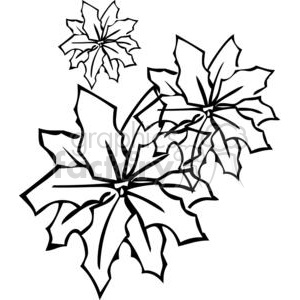 Black and white clipart design featuring a floral pattern with stylized leaves and petals, suitable for vinyl cutting.