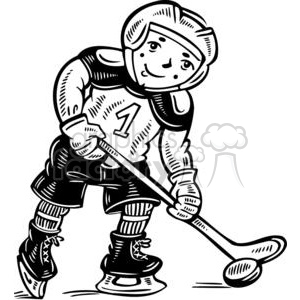 child hockey player