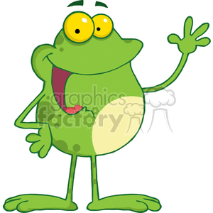 Funny Cartoon Frog - Amusing Amphibian