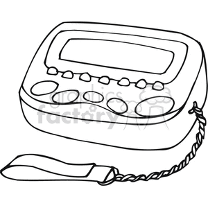 Black and white outline of a game gadget 