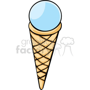 Ice Cream Cone with Blue Scoop