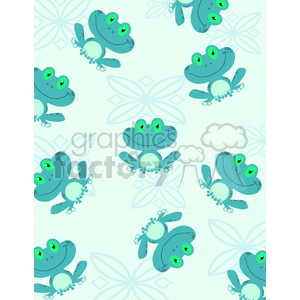 Blue frog pattern