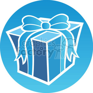 Blue Gift Box for Christmas Design