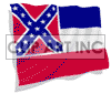 3D animated Mississippi flag