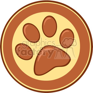 Cute Cartoon Animal Paw Print