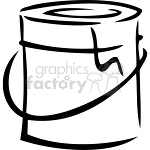 black and white paint can