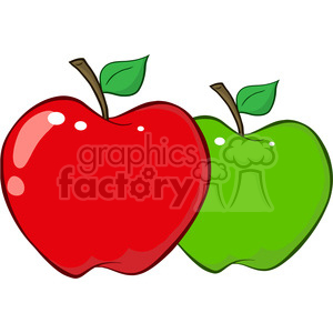 12931 RF Clipart Illustration Apples