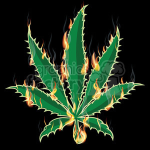 Royalty-Free Marijuana weed leaf burning 420 385983 vector clip art