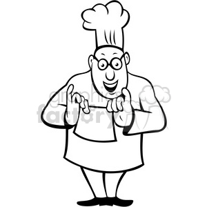 black and white chef holding paper