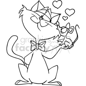Cat And Mouse In Black And White Clipart Commercial Use Gif Jpg Png Eps Svg Ai Pdf Clipart 3491 Graphics Factory