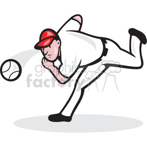 baseball player pitching a ball