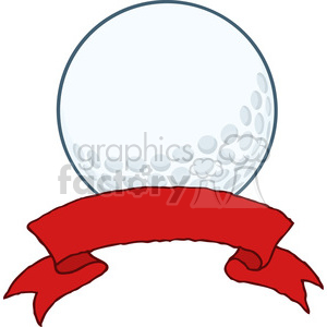 5698 Royalty Free Clip Art Golf Ball With Banner