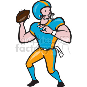 american football quarterback throw frnt