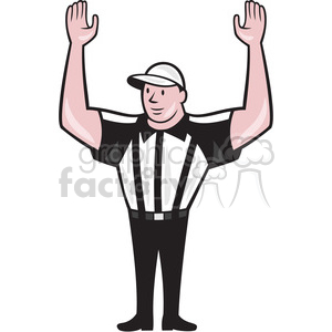 american football referee frnt touchdown