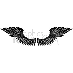 Black and White Stylized Wings