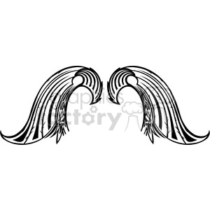 vinyl ready vector wing tattoo design 050