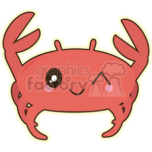 Crab vector clip art image