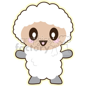   cartoon lamb illustration clip art image 