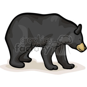 Full body profile of black bear