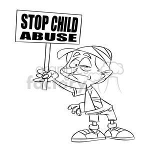   stop child abuse black and white 