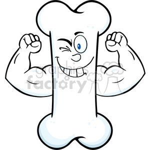 Funny Cartoon Muscle-Bone Flexing