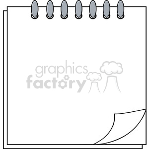 Royalty Free RF Clipart Illustration Calendar With Paper Corner