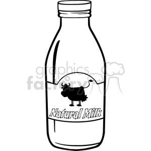 milk bottle clipart black and white bear