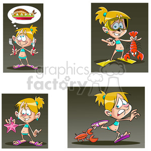 ally the cartoon character clip art image set