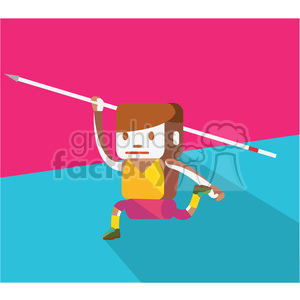   olympic javelin sports character illustration 
