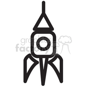 rocket ready for launch vector icon