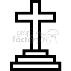 christian cross symbol vector icon