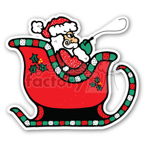 Santa Claus in Festive Red Sleigh