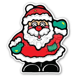 Festive Santa Claus Holiday Sticker